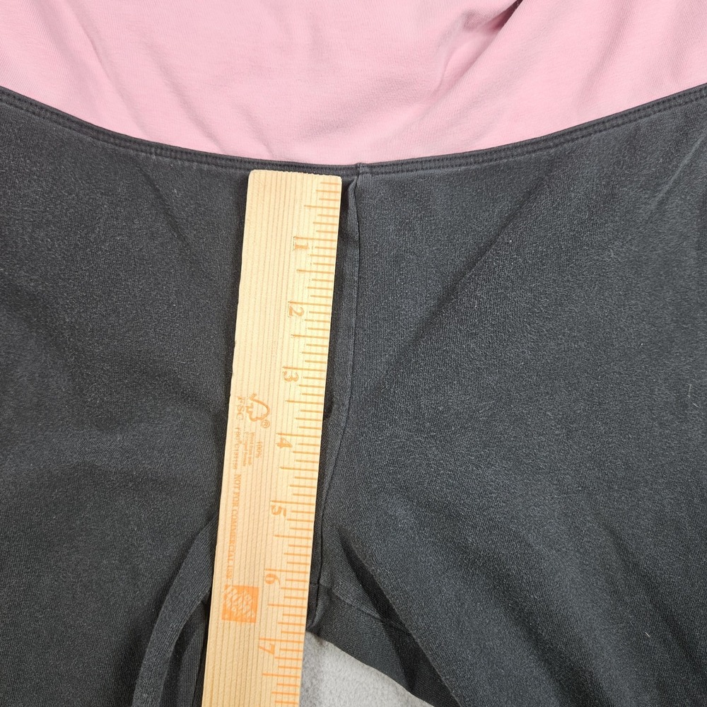 Y2K Victoria's Secret Pink Fold Over Yoga Pants Medium Bling Flare Sequin - Picture 15 of 16